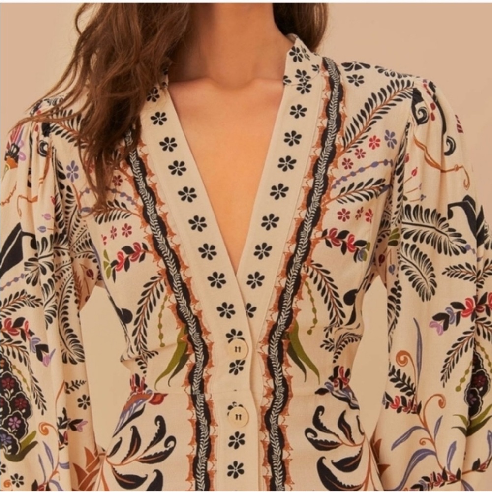 FARM Rio Multicolor Embroidered Maxi Dress - Picture 2 of 5